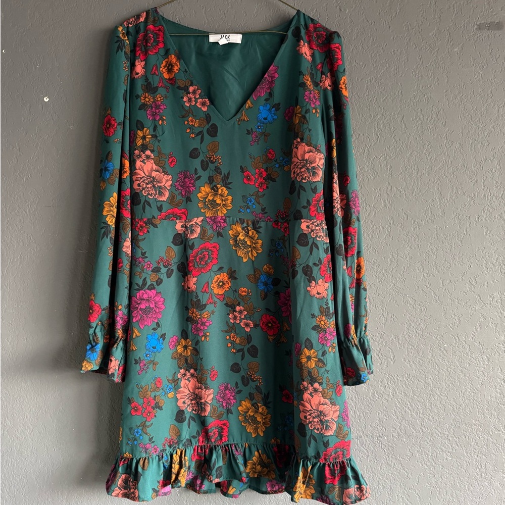 BB Dakota Multicolor Floral Long Sleeve Dress